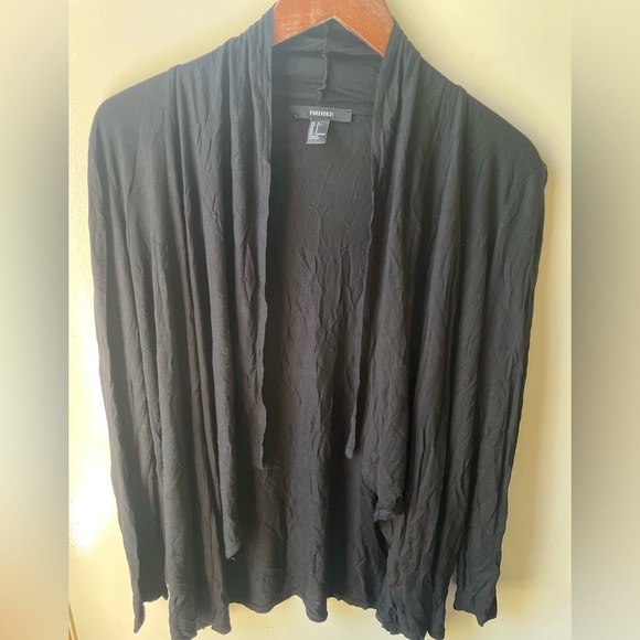3/$25 Forever 21 black small cardigan - Picture 6 of 6